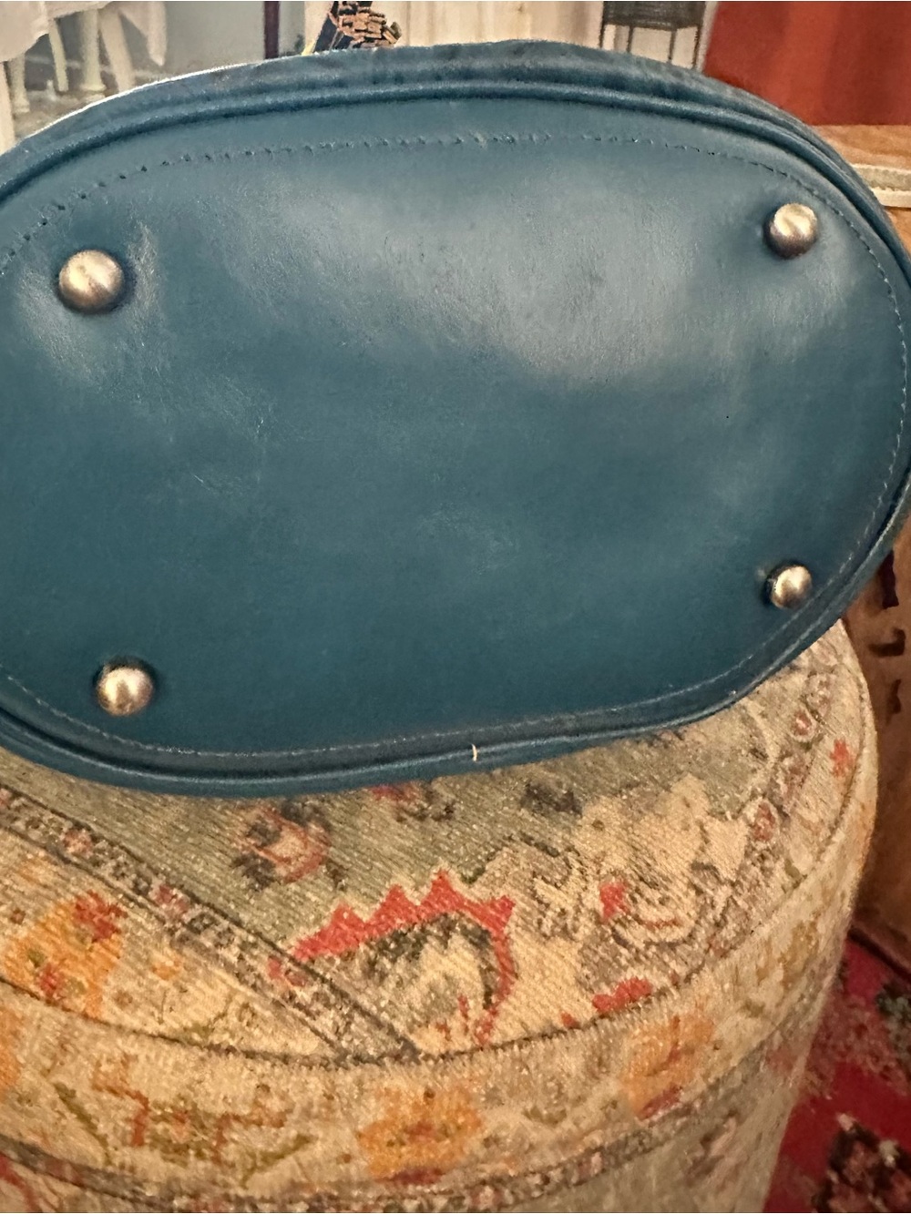 Patricia Nash ‘ Octavia’ Blue Tooled Leather Tassel Hobo Bag. NWOTs - Picture 8 of 14